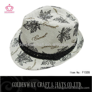 Chapeau Fedora de motif floral pour filles à bas prix